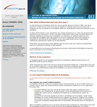 Newsletter pour Fondation Saint-Cyr