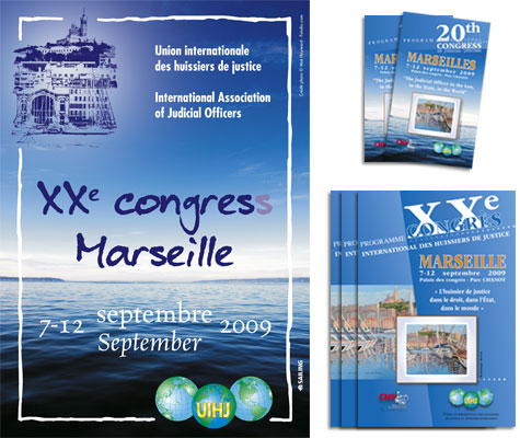 XXe congrès de Marseilles (affiche, programme, badge)