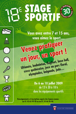Affiche 18e stage sportif