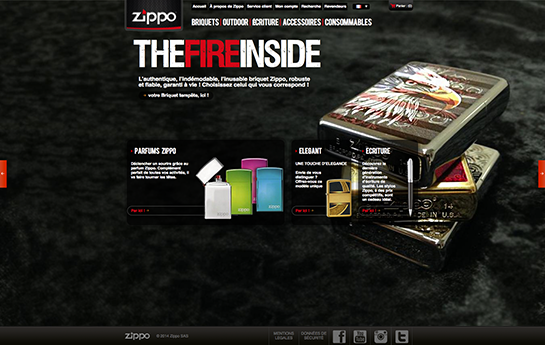 Voir le site Zippo France